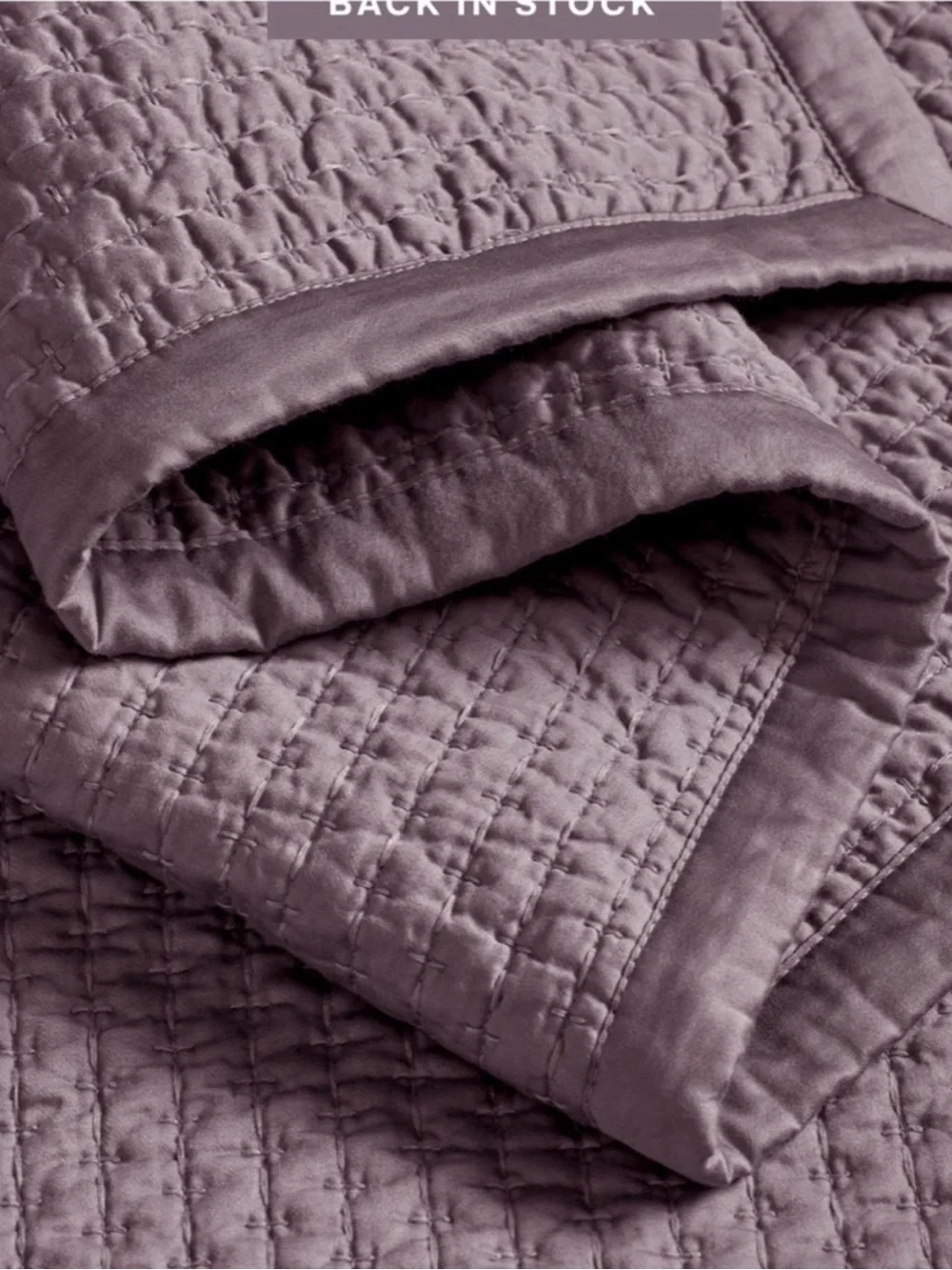 Boll & Branch Signature Textured Organic Cotton Quilt Plum King